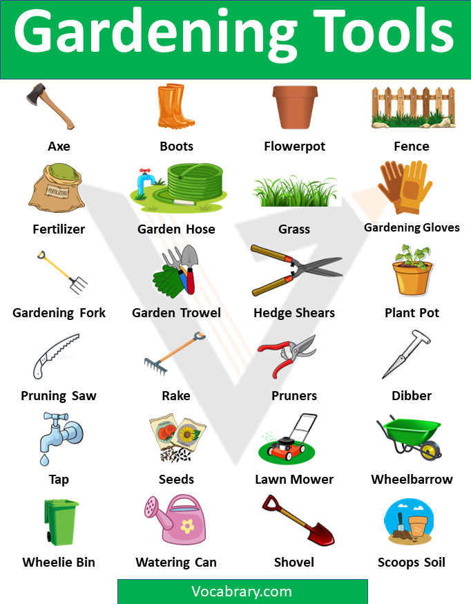 Gardening Tools List Of 30 Useful Tools Names For